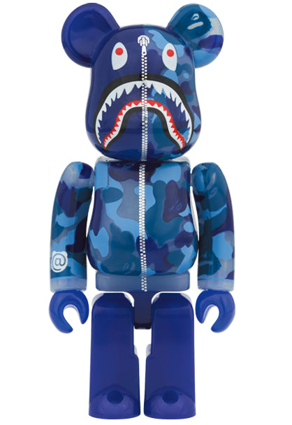 A BATHING APE - 超合金 BE@RBRICK BAPE(R) CAMO SHARK BLUE Bearbrick Bape (R) x Alpha Camo Shark 2023 100% & 400% Set - US