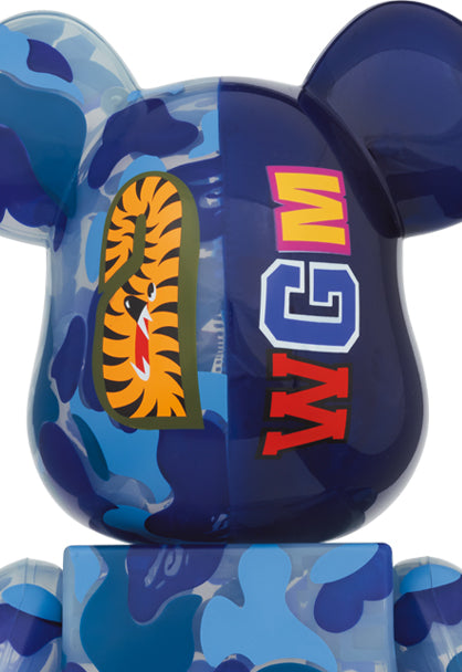 BAPE CLEAR CAMO SHARK BLUE BEARBRICK SET – Maxicollector