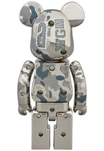 Load image into Gallery viewer, BAPE CAMO SHARK SILVER 1000% BEARBRICK