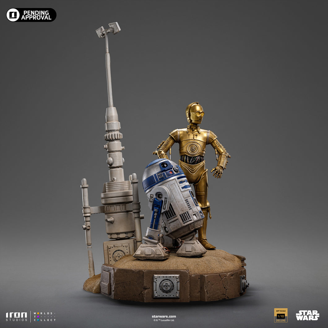 PRE-ORDER: C-3PO AND R2-D2 DELUXE ART SCALE