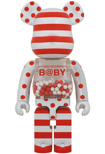 MY FIRST BEARBRICK BABY RED AND SILVER CHROME 1000%