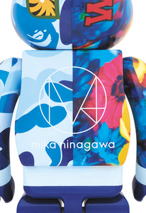 MIKA NINAGAWA x BAPE BLUE 1000% BEARBRICK