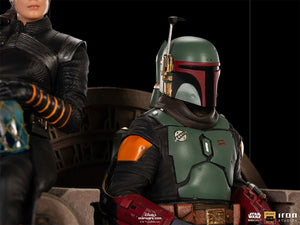 BOBA FETT AND FENNEC ON THRONE DELUXE ART SCALE