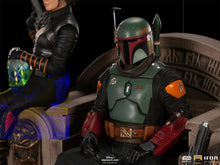 Load image into Gallery viewer, BOBA FETT AND FENNEC ON THRONE DELUXE ART SCALE