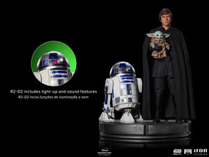 LUKE, R2-D2 AND GROGU LEGACY STATUE